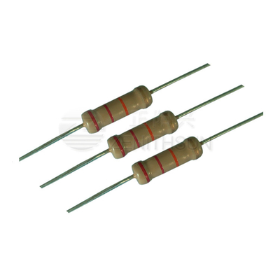 1/8W 5W ตัวต้านทานฟิล์มคงที่แบบไม่มีสารตะกั่ว CF Carbon Film Resistor